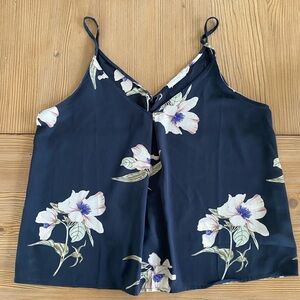 Lush Navy Floral V-Neck Camisole size large